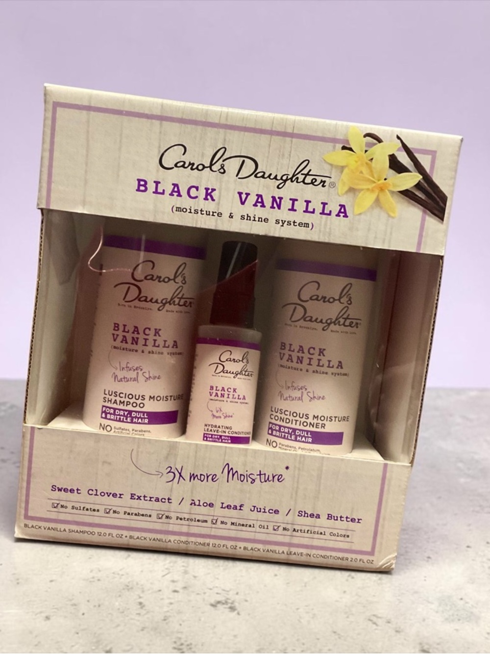 Carol's Daughter Black Vanilla 3-Piece Moisture & Shine Hair Care Set